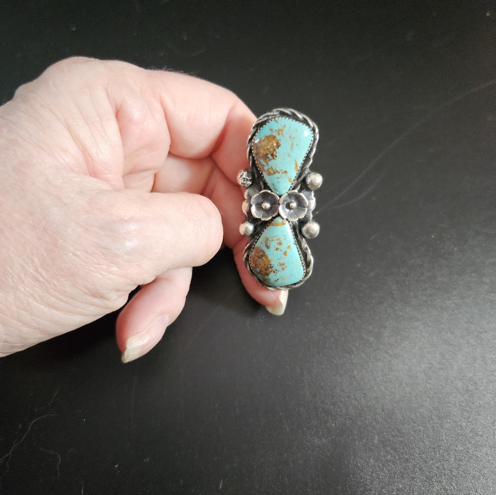Turquoise Double Ring - image 1